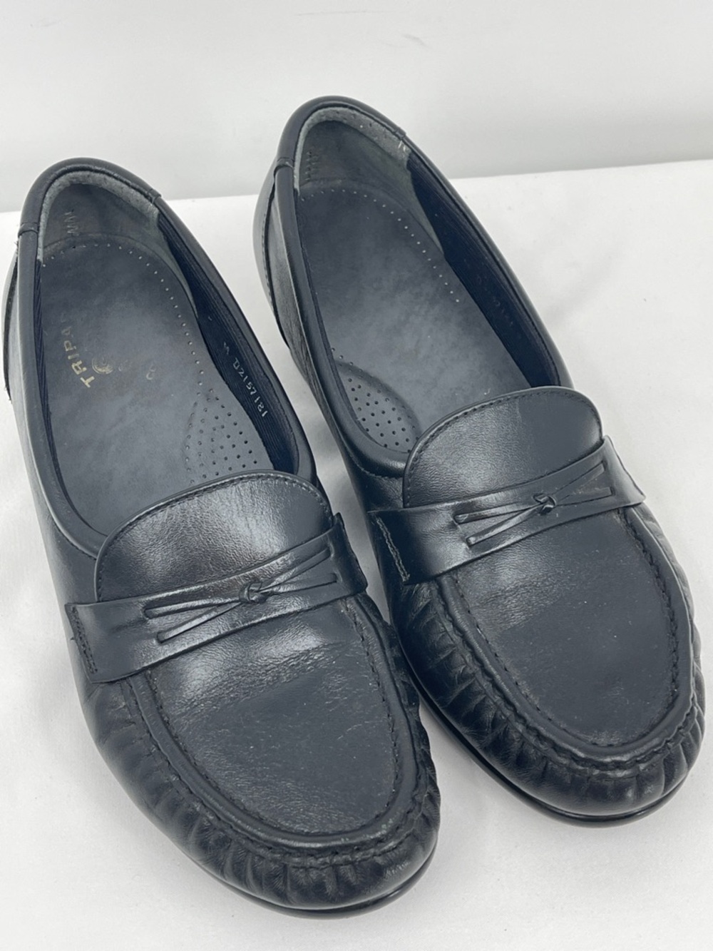 SAS EASIER BLACK Women's Leather Loafers SIZE 8M